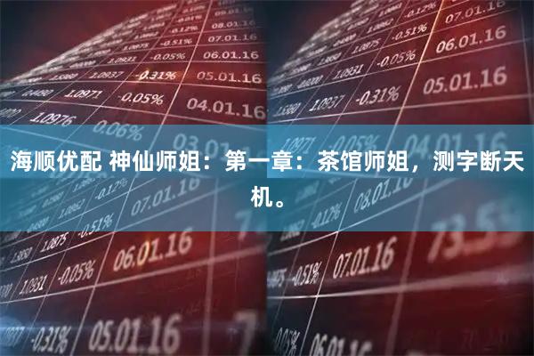 海顺优配 神仙师姐：第一章：茶馆师姐，测字断天机。